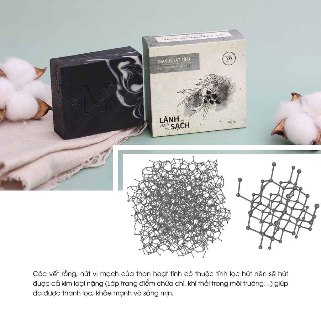 Xà Bông Thiên Nhiên Than Hoạt Tính, Sạch Sâu Mộc An 100GR | BigBuy360 - bigbuy360.vn