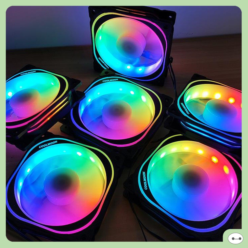 QUẠT LED CASE COOLMOON V12 LED RGB 12CM