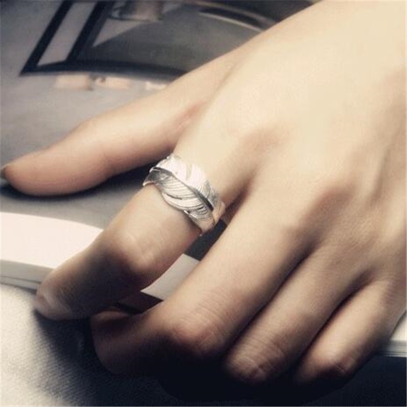 Nhẫn Mạ Bạc 925 Hình Lông Vũ Thời Trang R202