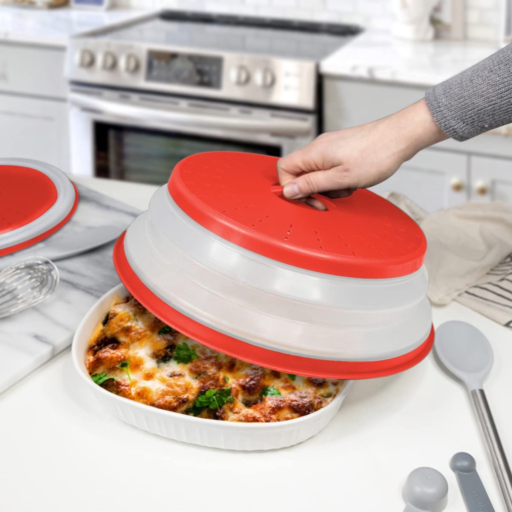 Nắp Đậy Thực Phẩm Trong Lò Vi Sóng Cao Cấp TOVOLO có thể gấp gọn lại được - Hàng Đức Chính Hãng