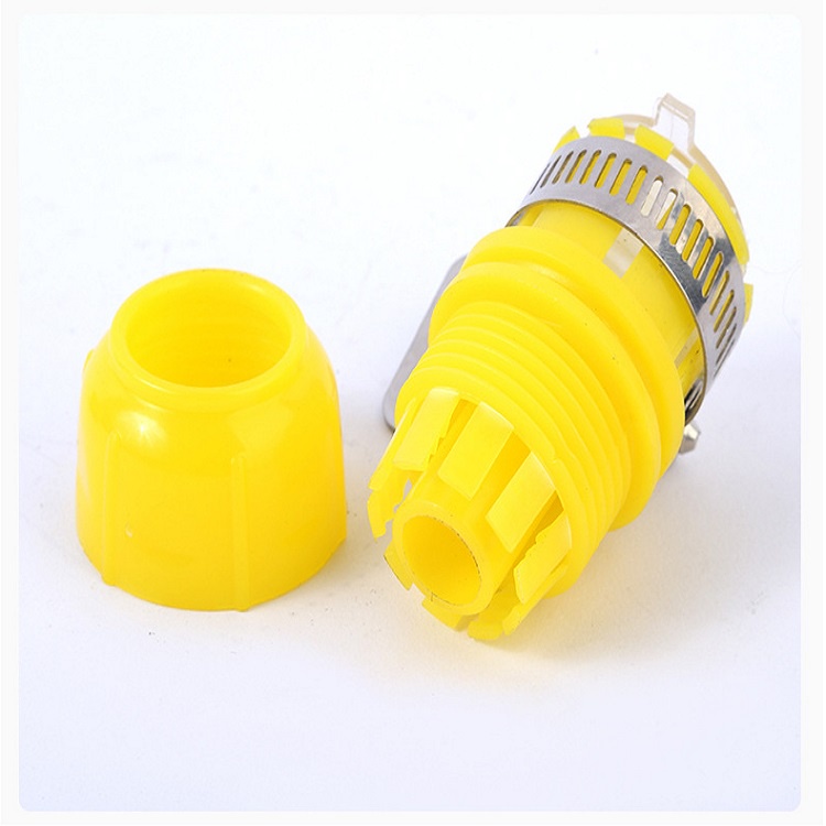 ĐẦU NỐI TẠI VÒI NƯỚC PHI 16mm VÀ 21mm kết nối với ỐNG 21mm  nhựa tốt có khóa cổ dê– 858