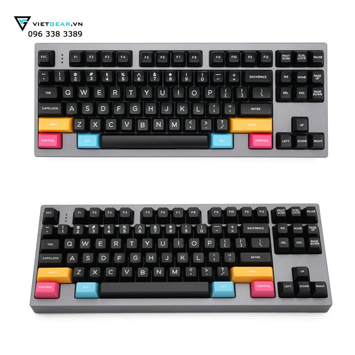 [Mã SKAMSALE03 giảm 10% đơn 200k] Bộ nút bàn phím SA Domikey White on Black 151 nút nhựa ABS double shot