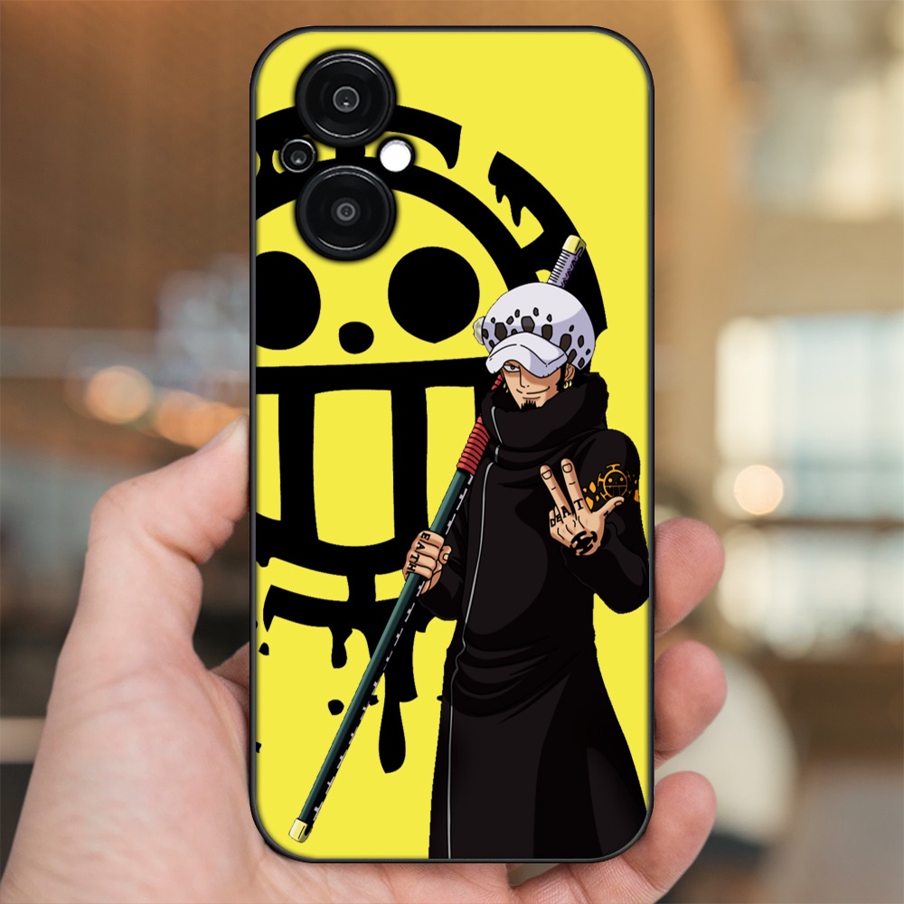 Ốp lưng Oppo Reno 8Z 5G viền đen in hình Law One Piece