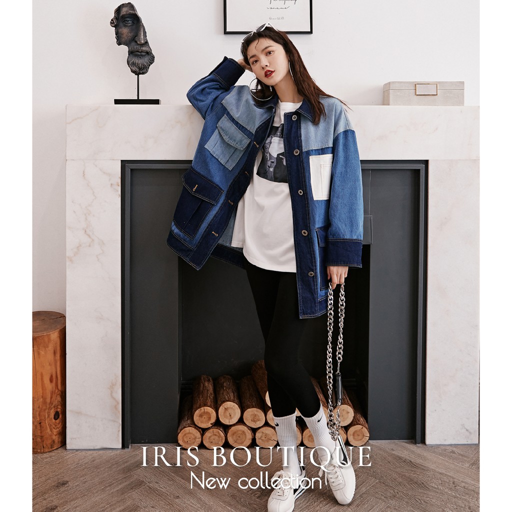 Iris Boutique Blue combo Áo blazer nắp túi Thailand | BigBuy360 - bigbuy360.vn