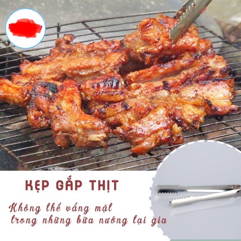 [Dài 29cm] Kẹp Gắp Thịt Nướng Gắp Than Gắp Nóng Gắp Đá Loại Dài 29cm Bằng inox