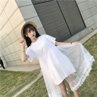 Váy phối lưới ulzzang