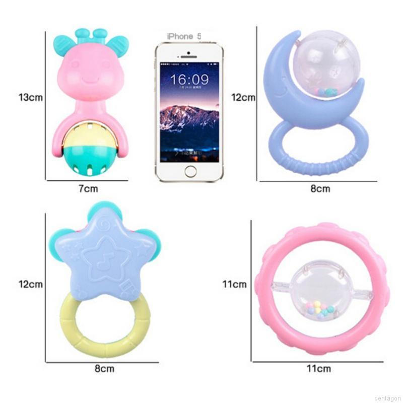 Set 10 lục lạc silicone nhiều màu sắc cho bé chất lượng cao