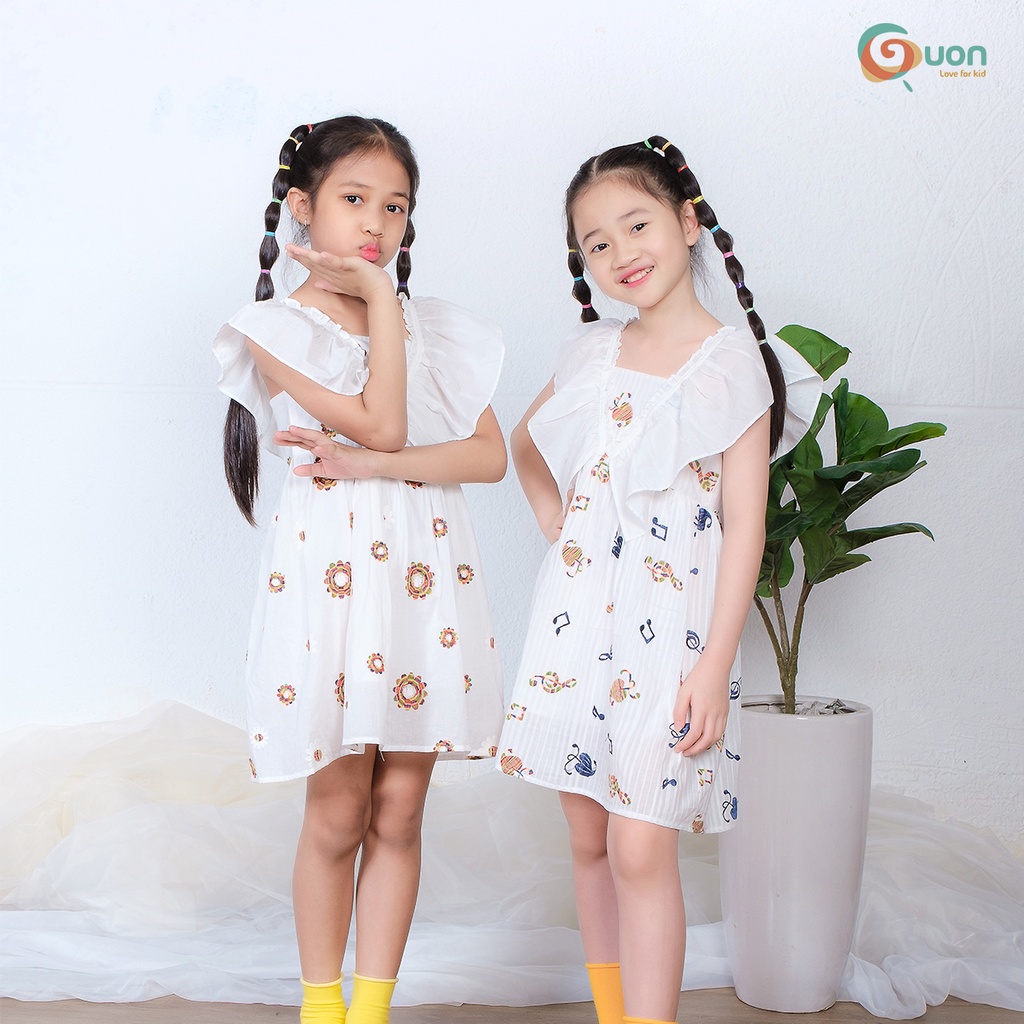 Váy bé gái từ 11 - 41kg vải cotton thoáng mát Tiểu Mai - GUON