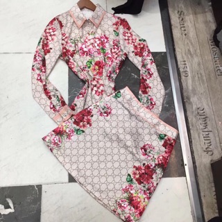 Set chân váy kèm áo Gucci