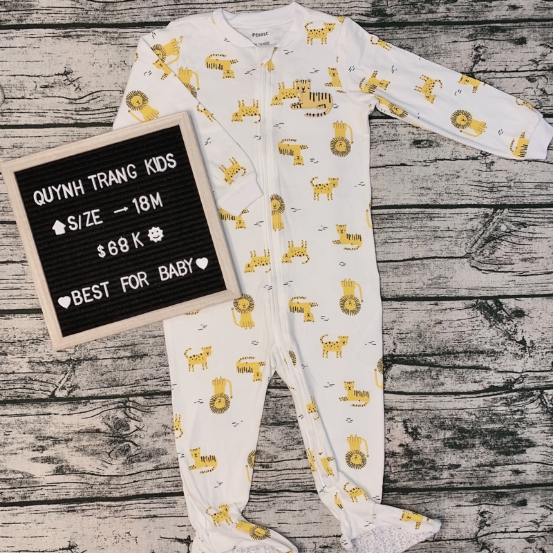 Body Sleepsuit, Bodysuit, Bộ Body Sleep Dài Cotton Liền Tất Vớ Cho Bé Trai Bé Gái 0-24months,