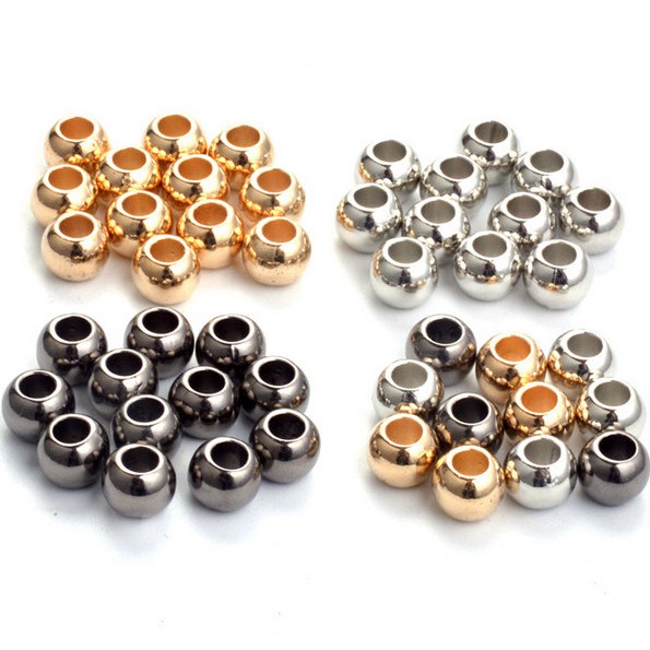 Chuỗi Hạt Acrylic Lỗ To 4 6 8 10 12Mm Dùng Làm Trang Sức DIY