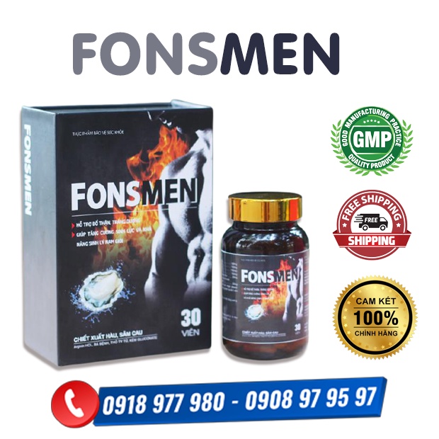 FONSMEN - Hỗ trợ bổ thận, tráng dương, giúp tăng cường sinh lực và khả năng sinh lý nam giới, giảm nguy cơ mãn dục
