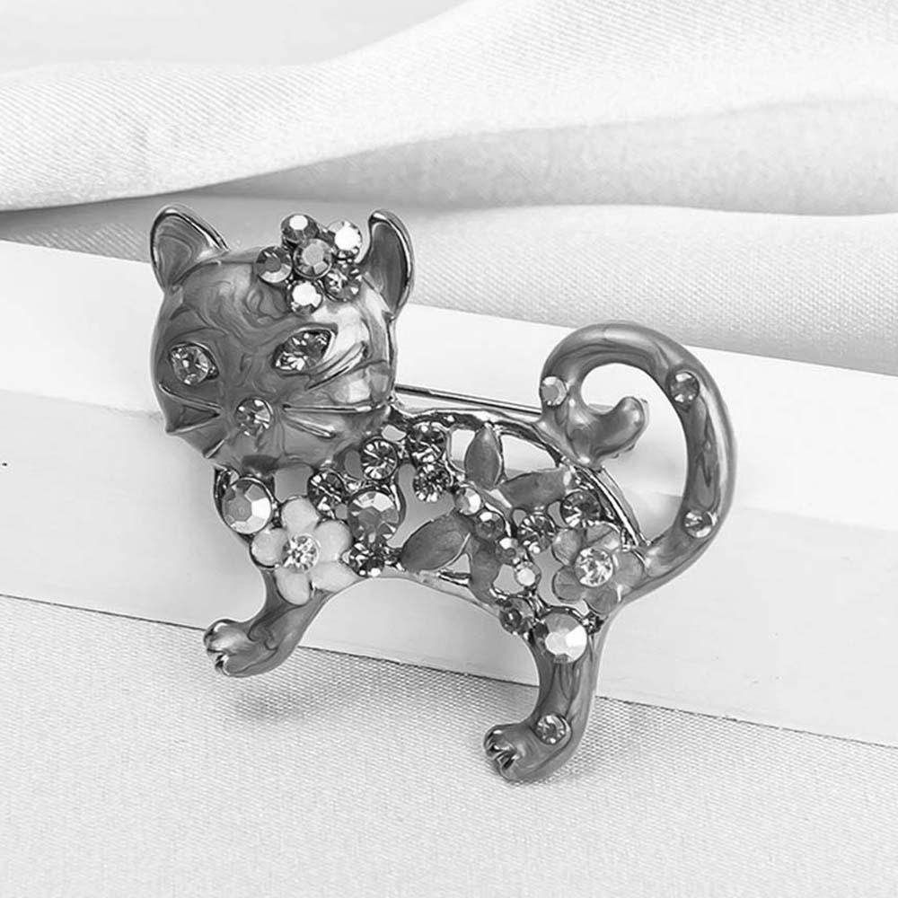 Ghim Cài Áo Hình Mèo Và Hoa Đáng Yêu Thời Trang Cho Nữ