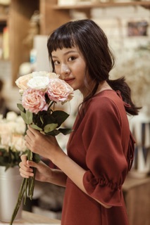 Đầm Libe thắt nơ lưng