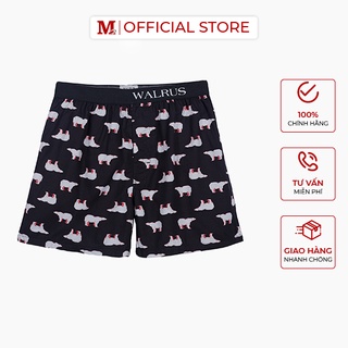 Quần đùi nam mặc nhà họa tiết gấu Walrus M020024 Thời trang M2