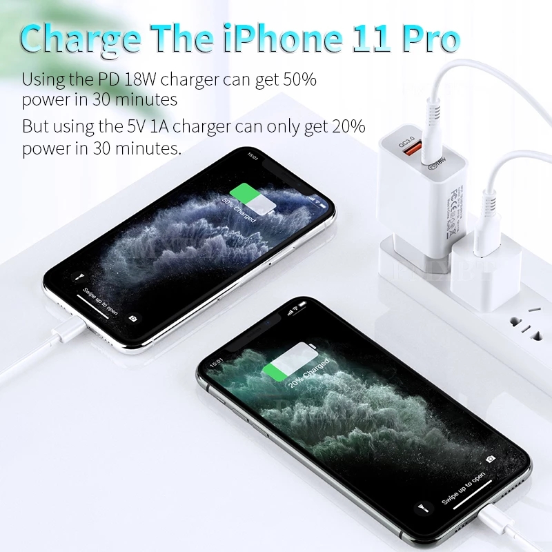 Củ Sạc Nhanh 18w Pd Qc3.0 Tương Thích Với Iphone Tablet