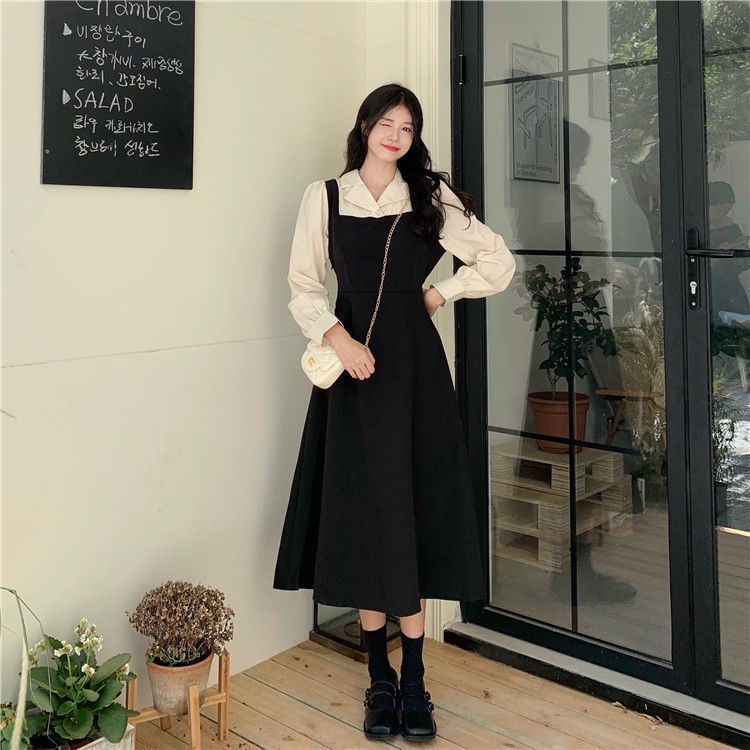 Đầm Voan Liền Cổ Sơ Mi ⚡️ẢNH THẬT⚡️ Váy Một Mảnh Dài Tay Cho Nữ | BigBuy360 - bigbuy360.vn