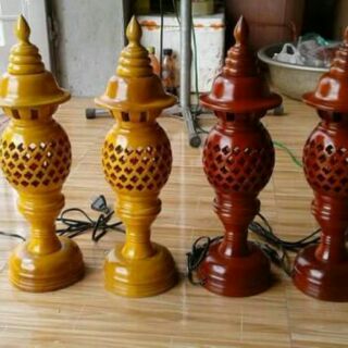 Cặp đèn thờ gỗ 36 cm