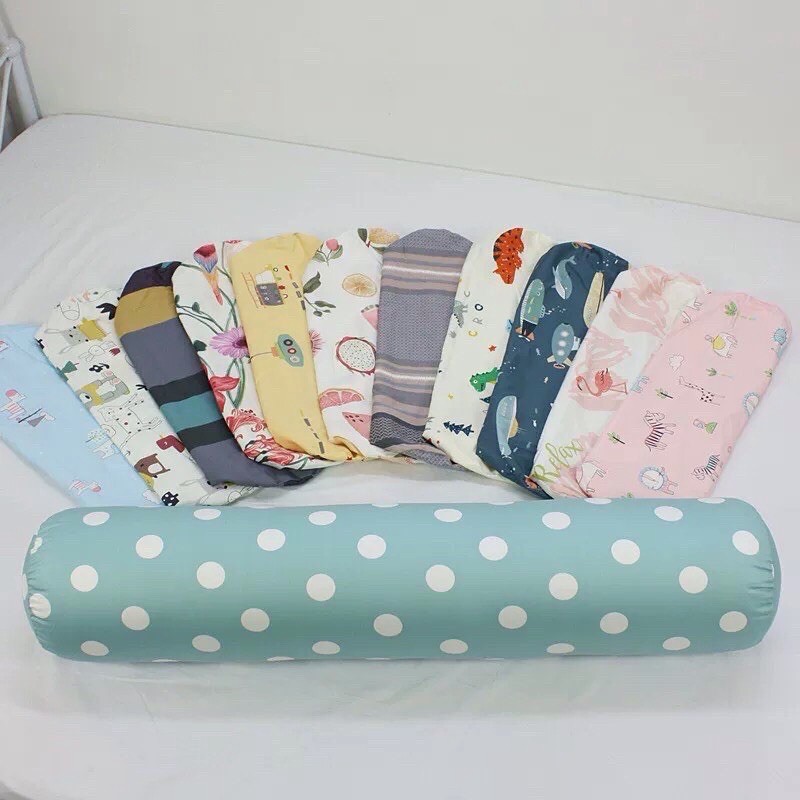 (Không bán lẻ) VỎ GỐI ÔM Poly Cotton cỡ lớn 35x100cm (giao ngẫu nhiên)