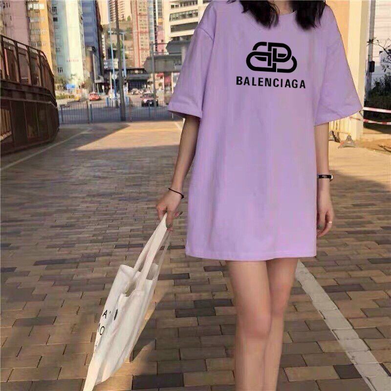 Áo Thun Tay Lỡ In Balenciaga Logo Vector Cho Nam Nữ Form Rộng Unisex Freesize Dưới 75kg
