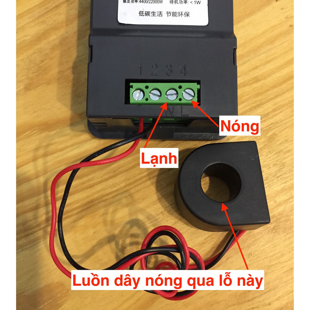 (CÓ RESET) Công tơ, đồng hồ điện tử 6 thông số ,thiết bị đo công suất 220v-100A.