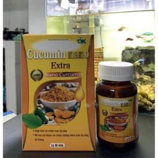 Viên uống Điều Trị Viêm Loét Dạ, Dày tá tràng CUCUMIN Nano extra Hộp 30 Viên