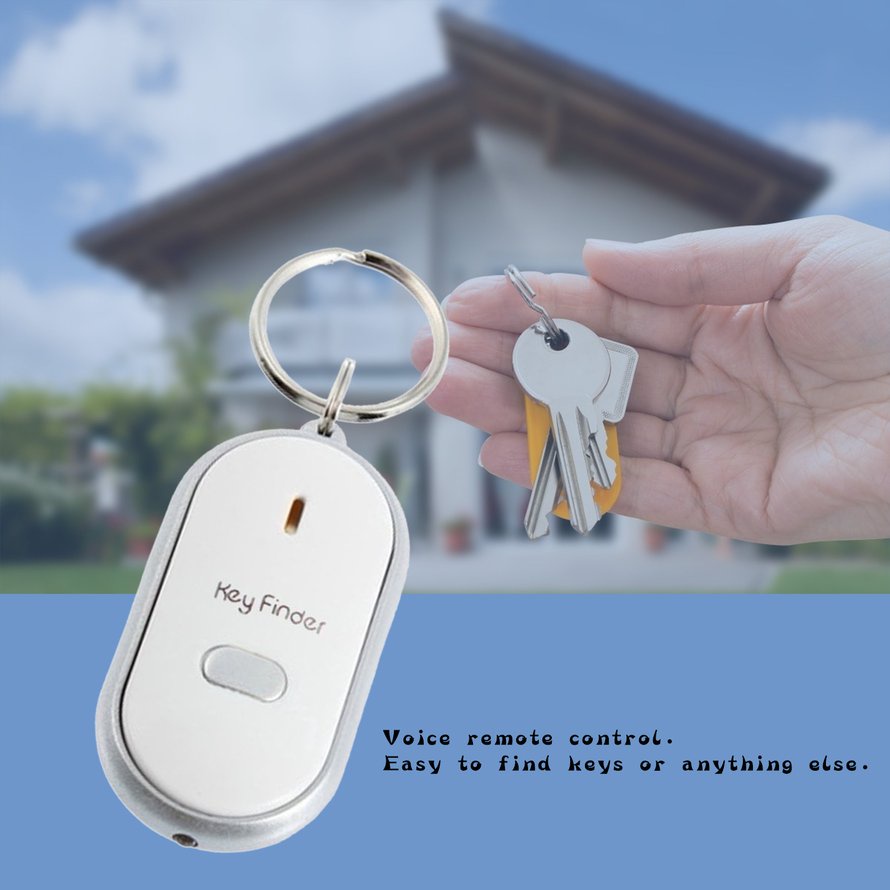Đèn LED còi Đèn pin Điều khiển âm thanh từ xa Mất chìa khóa tìm kiếm di động