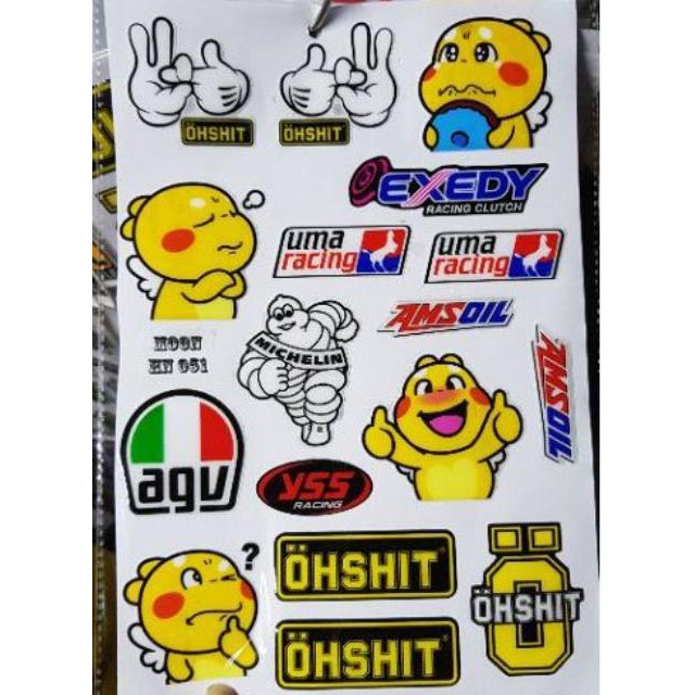Tem nổi dán xe máy kiểu ohshit mới về siêu hot MÃ MOON HN051