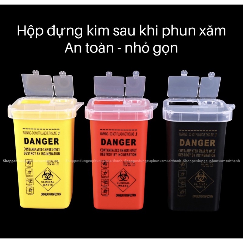 Thùng Rác Đựng Kim Xăm, Thùng Rác Mini