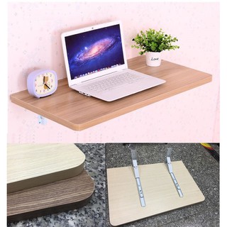 Bàn gập treo tường thông minh Vân Gỗ chống trầy chịu lực tốt đến 40kg + Kèm 2 bản lề khung thép sơn tĩnh điện