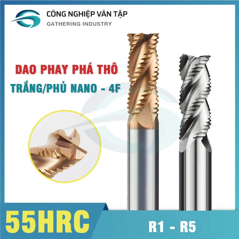 Dao phay phá thô gia công nhôm, thép