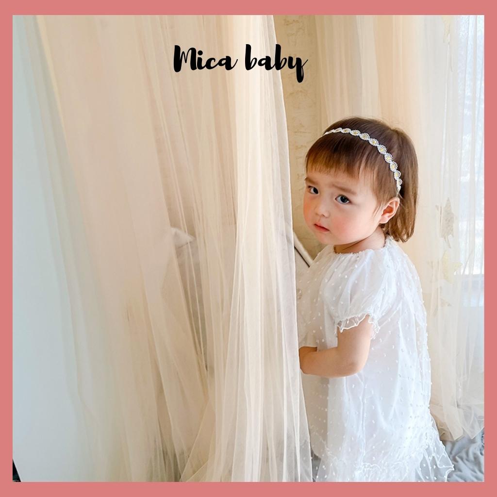 Băng đô dây hoa phong cách tiểu thư đáng yêu cho bé gái Mica Baby BD52
