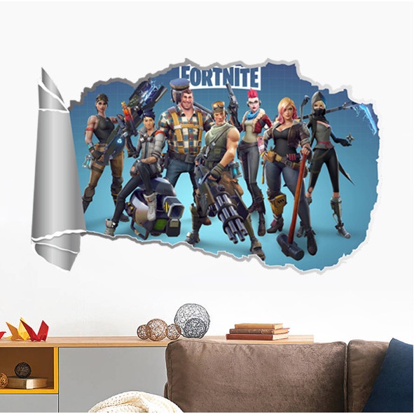 Decal trang trí tường - những chiến binh qua vết nứt