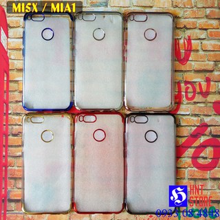 Ốp lưng mi5x / mia1 _ viền màu dẻo trong