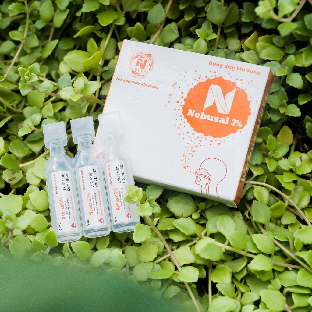 DUNG DỊCH KHÍ DUNG LÀM SẠCH ĐƯỜNG THỞ MŨI, HỌNG, LỎNG DỊCH TIẾT NEBUSAL 3% CPC1HN 1 VỈ 5 ỐNG 5ML
