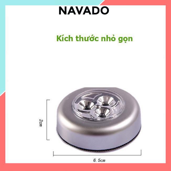 Đèn Led tròn Dán Tường ốp trần cốp xe siêu sáng trang trí chiếu sáng cầu thang giá rẻ ddenf led dùng pin L646