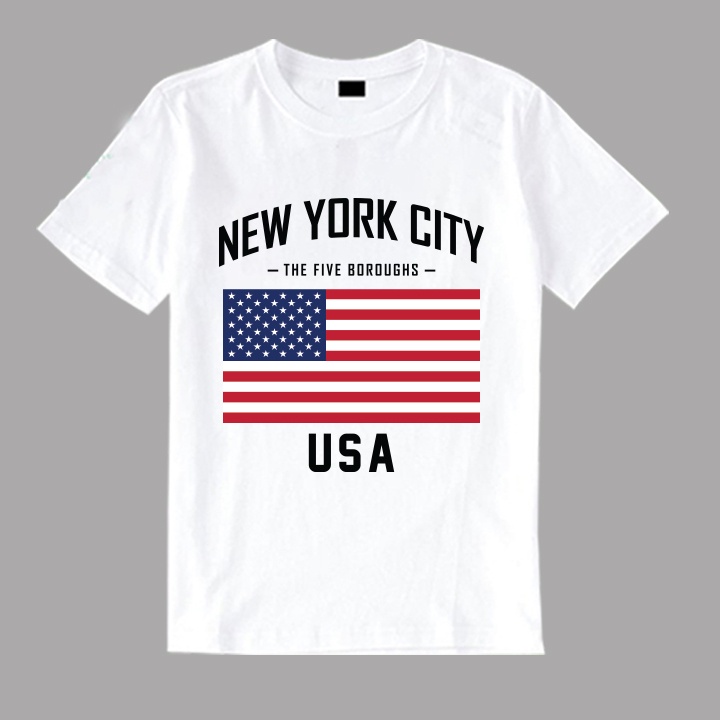ÁO THUN NAM NỮ NEW YORK CITY VẢI THUN COTTON MỀM MỊN