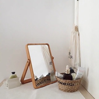 ~ GƯƠNG ĐỂ BÀN KHUNG GỖ STYLE HÀN QUỐC