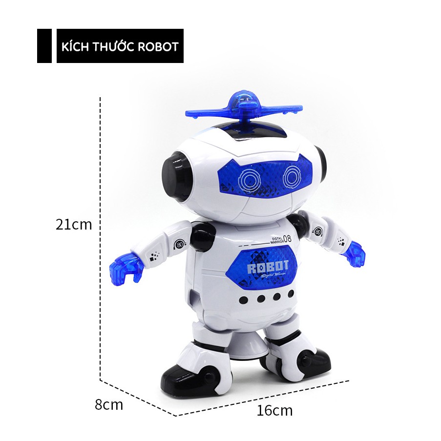 [HOT]   Đồ Chơi, Trang Trí Bàn Làm Việc Robot Xoay 360, Phát Nhạc Và Hát, Chất Liệu Nhữa ABS An Toàn Khi Sử Dụng