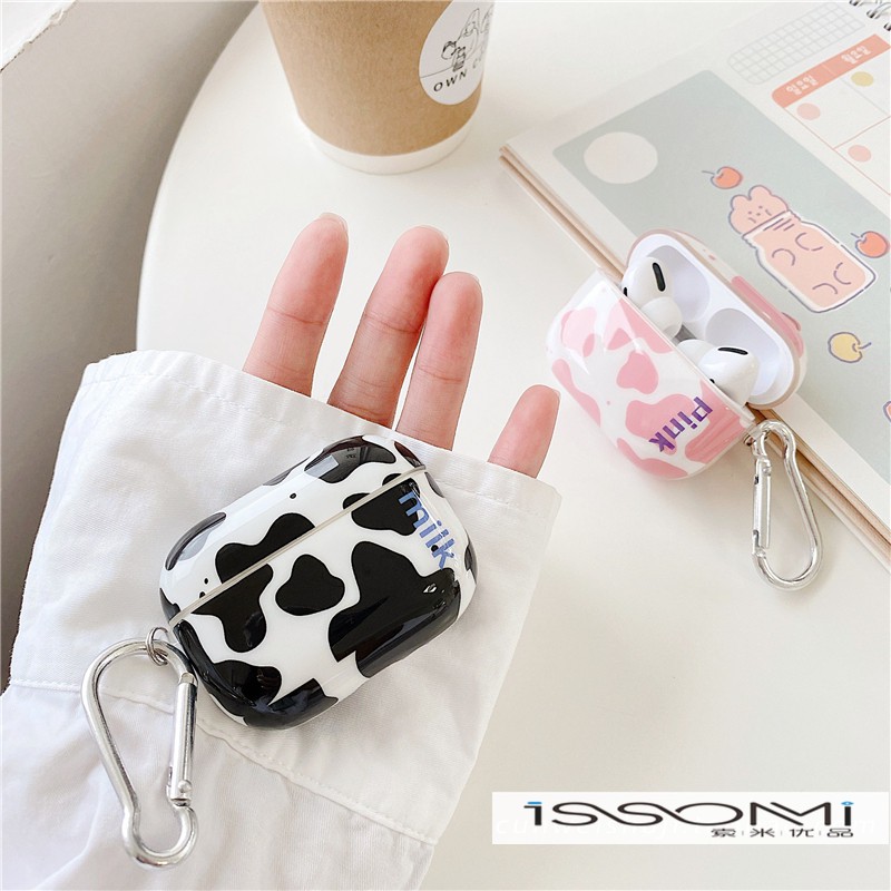 Vỏ Bảo Vệ Hộp Sạc Tai Nghe Airpods 1 / 2 / 3 / Pro Họa Tiết Bò Sữa Xinh Xắn | BigBuy360 - bigbuy360.vn