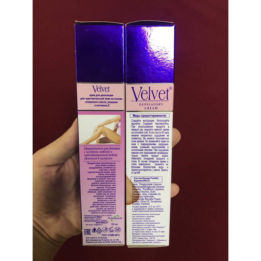 [SALE] [CAM KẾT 100% CHÍNH HÃNG] Kem tẩy lông VELVET Nga 100ml - tẩy sạch lông trong 15 phút an toàn cho da | BigBuy360 - bigbuy360.vn