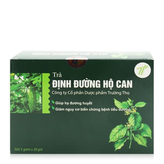 Thực phẩm bảo vệ sức khỏe cho người tiểu đường trà định đường hộ can - Trường Thọ Pharma hộp 30 gói