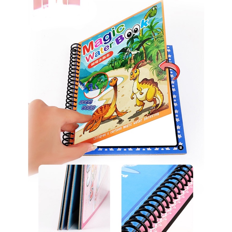 Sách tô màu nước ZHAN QI TOYS ma thuật có thể tái sử dụng cho bé