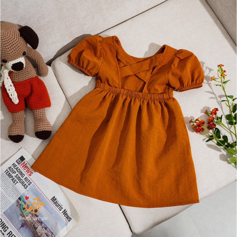 Váy baby doll cổ sen đũi mềm, mát Lcasta