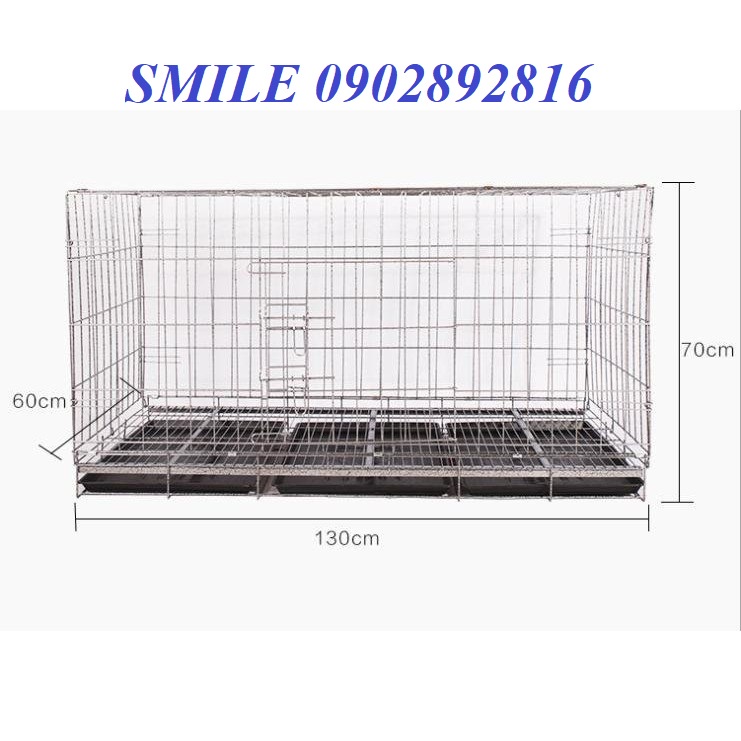 (XẢ KHO) CHUỒNG CHÓ LỚN 1M3X60X70CM GẤP GỌN DÀNH CHO PET LỚN