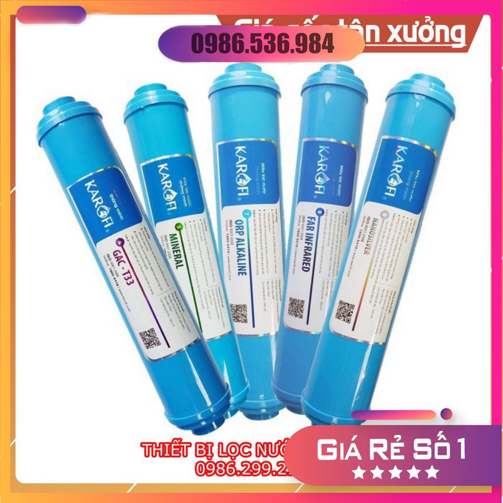 Bộ 5 Lõi Lọc Thứ Tự : 5,6,7,8,9 Karofi Chính Hãng ♥️ Lõi Lọc Chức Năng Karofi ♥️ Lõi Tạo Khoáng💖 Lõi Nâng PH