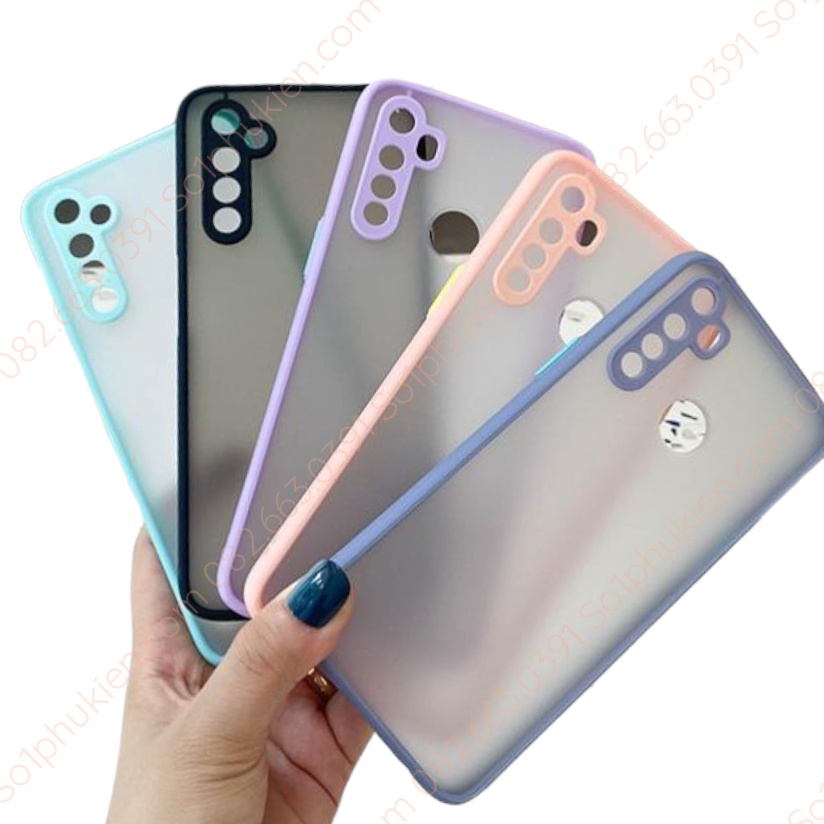 Ốp lưng Oppo A15 A52 A53 A54  A94 A91 A31chất liệu nhám viền màu , bảo vệ camera