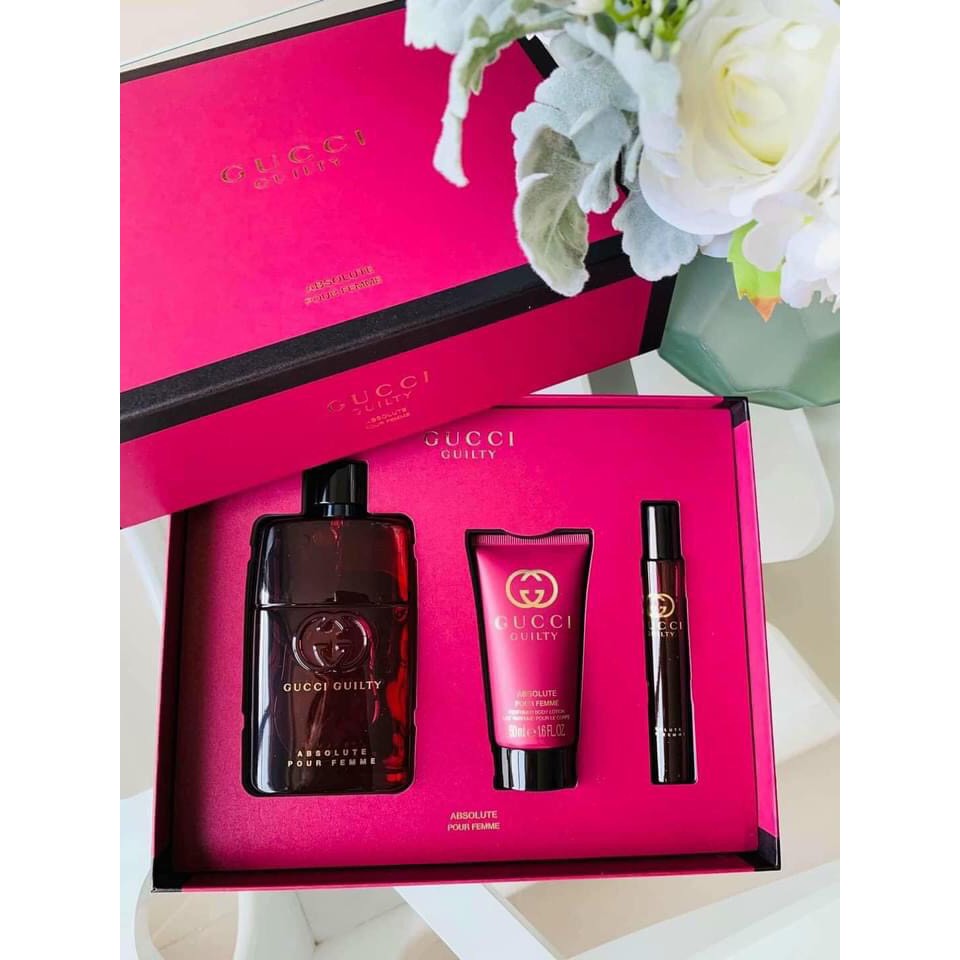 Bộ nước hoa Giftset Gucci Guilty Absolutely Pour Femme EDP 90ml | Dòng Gucci | Tien Perfume