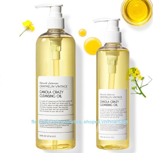 Dầu Tẩy Trang Hoa Cải Graymelin Vitage Oil 300ml, 500ml, kèm bill | BigBuy360 - bigbuy360.vn