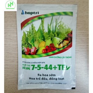 1 GÓI 40G HỢP TRÍ HK NPK 7-5-44+TE, RA HOA SỚM, Hoa Trổ Đều, Đồng Loạt